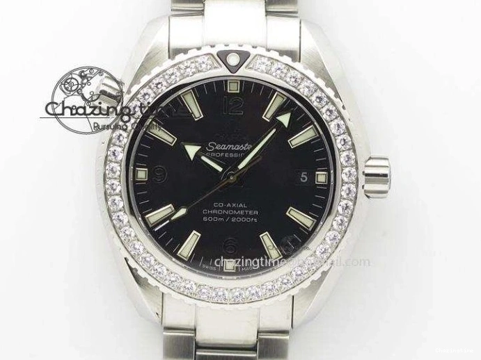 0406 ZeroBulk Ladies’ De Ville Trésor Diamond SS 3AF 1:1 Best Edition White Dial Black Markers On Black fabric strap Swiss Quartz 7880